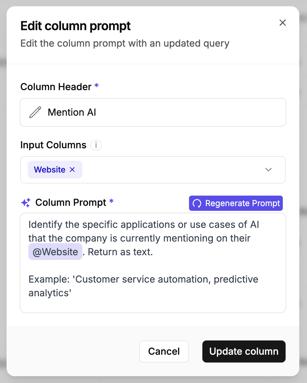 Prompt with dependency